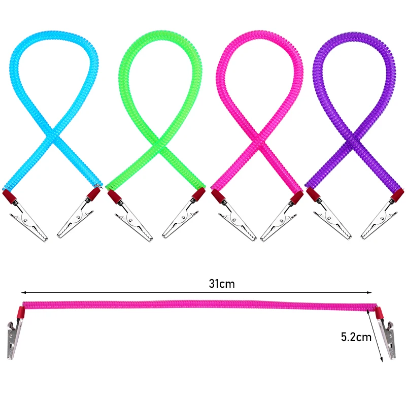 Flexible Feder-Zahnarztklammern mit Seil, Serviettenhalter, Patienten-Speicheltuch-Clip, unverzichtbares Zahnmedizin-Material