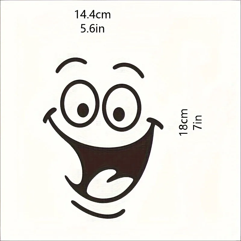 Smiling Face Automotive Motorcycle Button Toilet After Glass Windows Laptop Stickers Wall Stickers