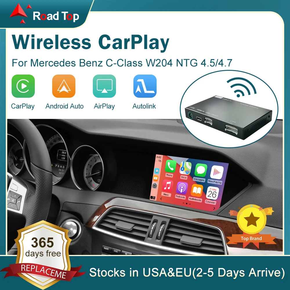 

Wireless CarPlay for Mercedes Benz C Class W204 2011-2014, with Android Auto Mirror Link AirPlay Car Play Functions