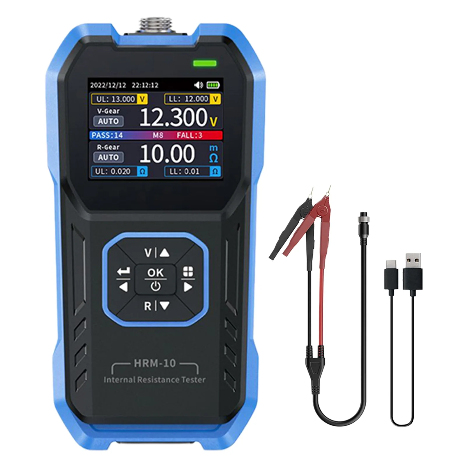 

New Practical Resistance Tester Measuring Instrument Meter TYPE Data Cable Kelvin Clip Test Line FOR FNIRSI Lithium Battery