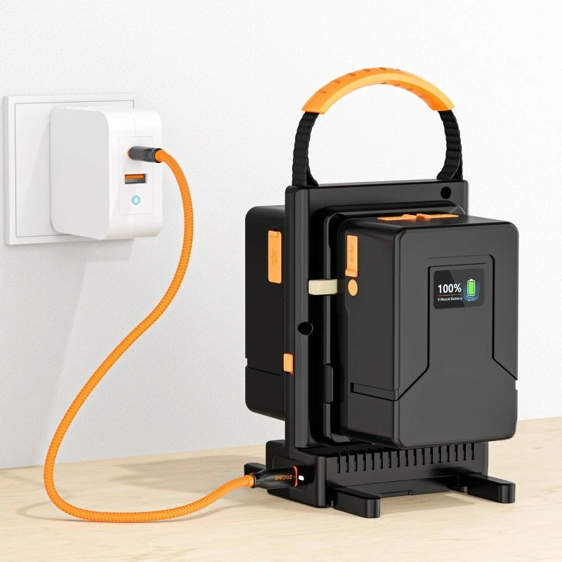 Dual charger V-port battery charger can be turned to power supply, support hot swapping