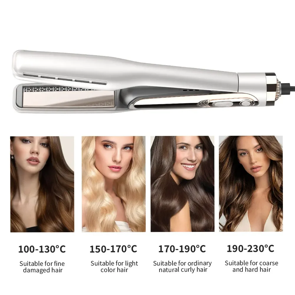 hot comb 2 in 1 portable mini hair straightener women's 2-in-1 cool air hair styler straightening and curl