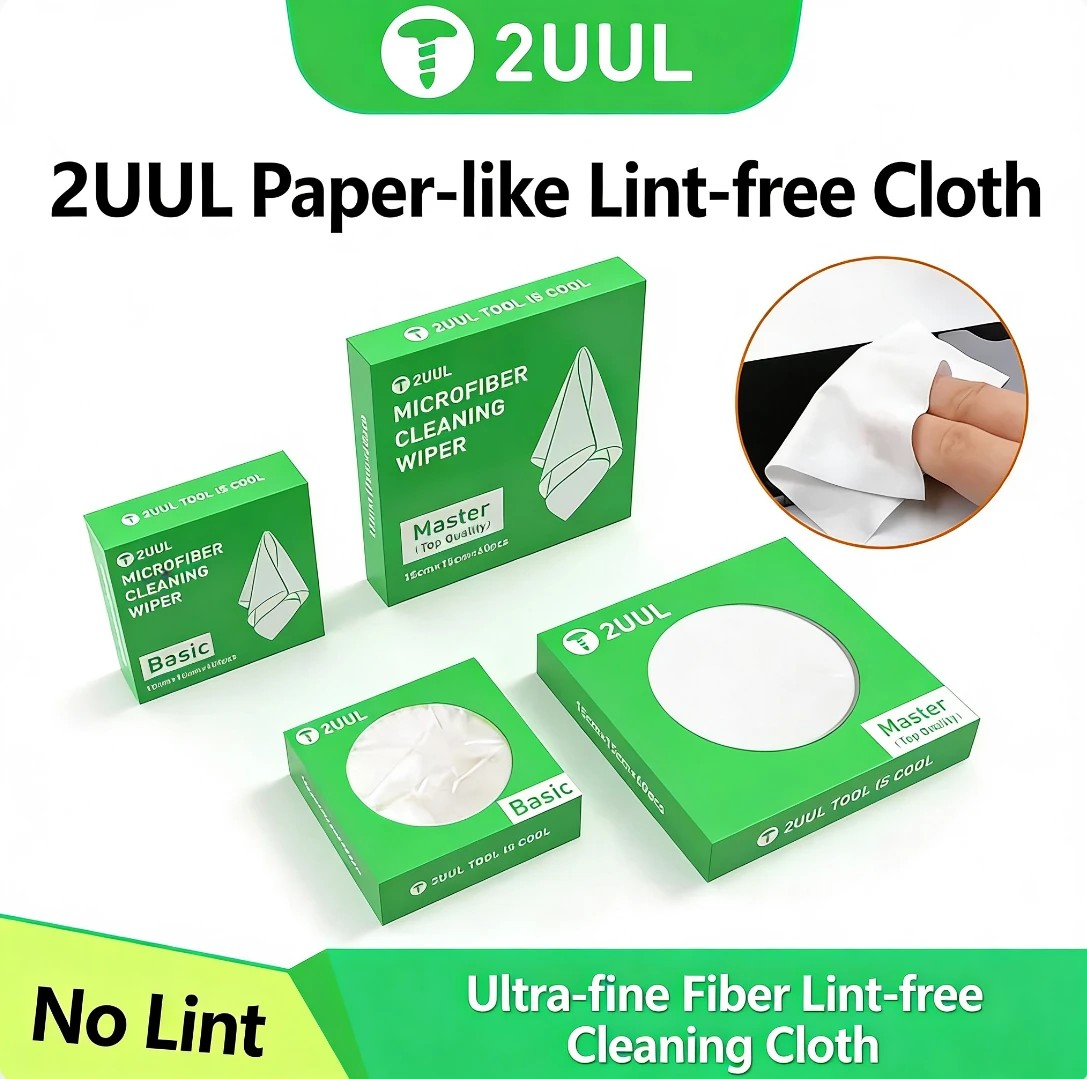 2UUL Microfiber Cleaning Wiper Disposable Industrial Non Dust Cloth LCD Screen Cleaning Wipers Cloth for LCD Camera Repair Tool