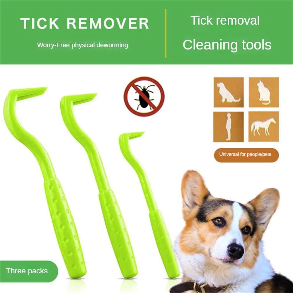 1/2/3PCS Pet Flea Remover Tool Kit Plastic Scratching Hook Remover Pet Cat Dog Grooming Supplies Tick Picker Pet Accessories