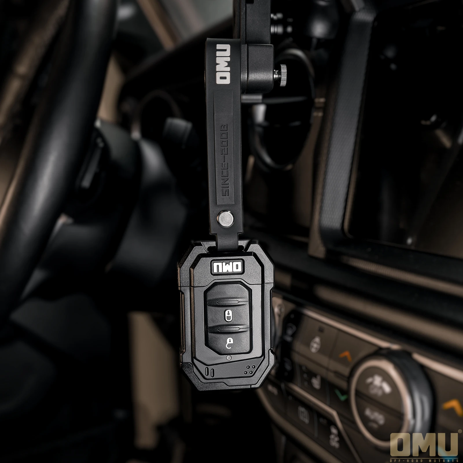 OMU 4x4 Aluminiowa obudowa kluczyka, etui na kluczyk, pilot do Jeep Wrangler JL & Gladiator JT 2018-2024, odporna na zarysowania osłona kluczyka