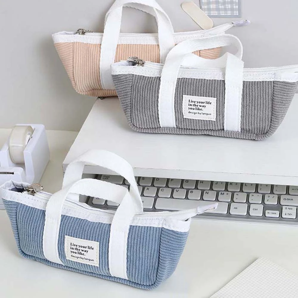 

Desktop Storage Handheld Stationery Bag Handheld Ship Shape Korean Style Pencil Case Ins Style Aesthetic Pencil Pouch Boys Girls