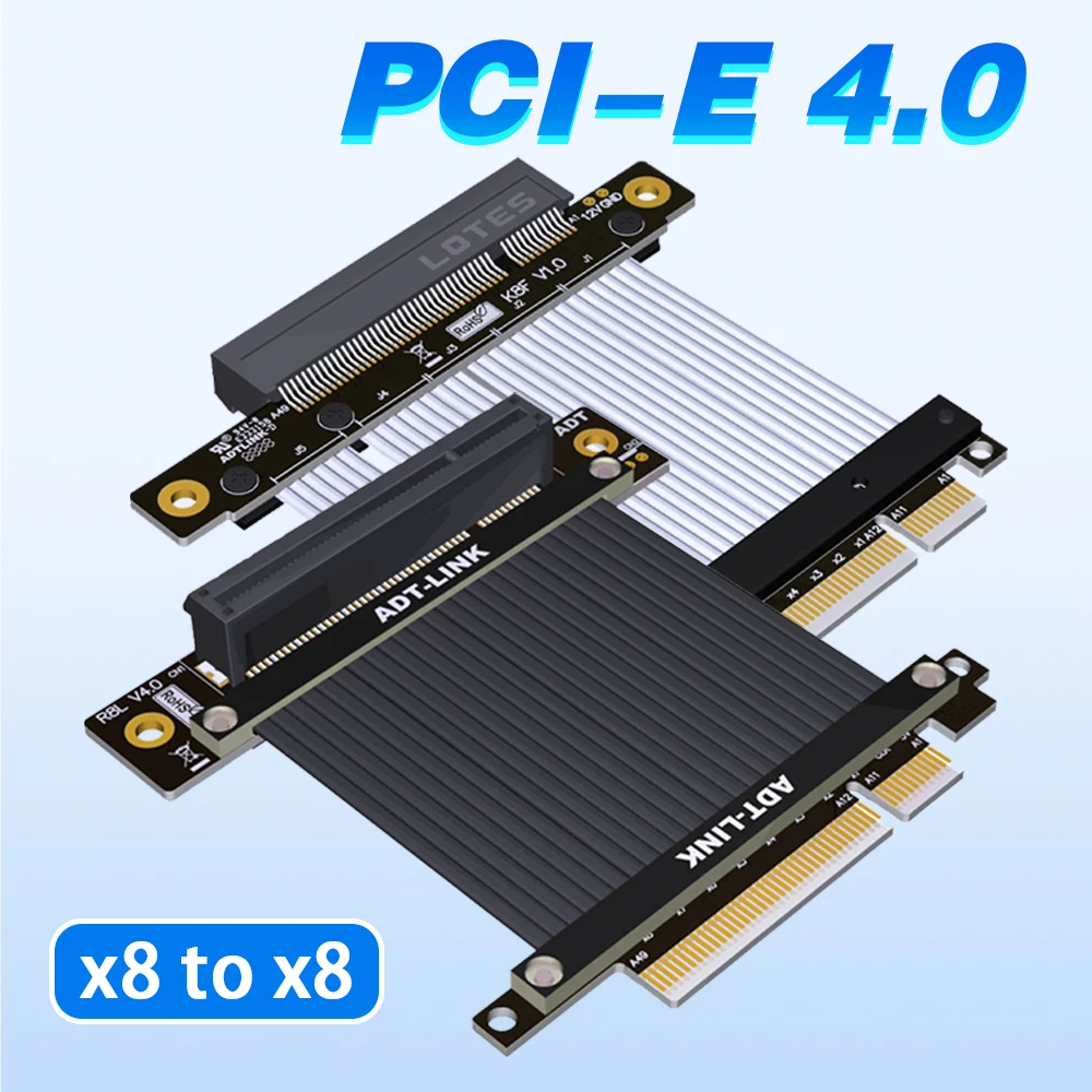 

2023 Новый K88SF PCI-E 4,0 X8 к X8 Удлинительный Кабель-адаптер PCI Express 8x Riser 128G/bps для сетевой карты, жесткого диска, видеокарты