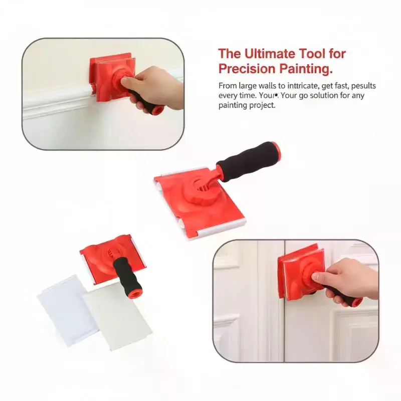 Multi functional wall and ceiling corner brush, color separation and trimming tool, professional latex paint edge brush