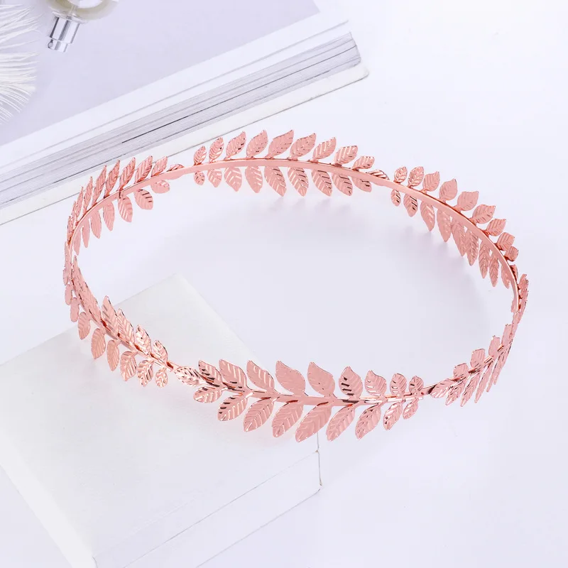 Folhas Branch Metal Headbands para Mulheres, Bridal Hairbands, Leaf Wreath, Hair Hoops, Party Hair Acessórios, Floresta, 6pcs