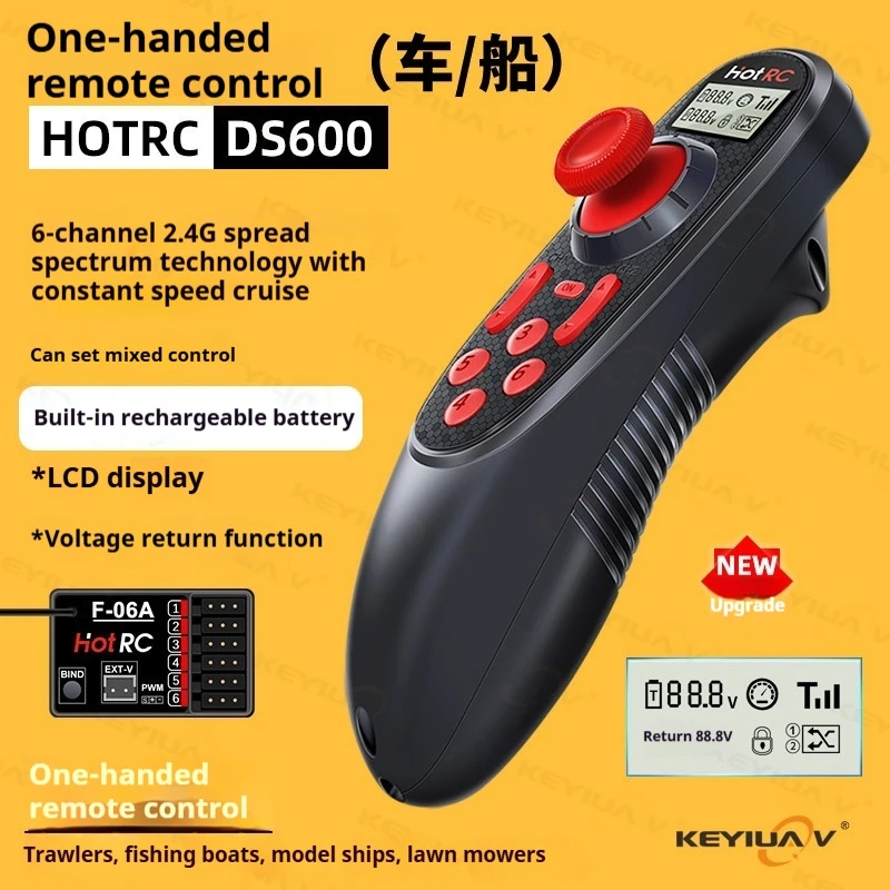 

Hotrc DS-600 6-канальный 2,4 ГГц радиосистемный передатчик с Ds 600 ШИМ-приемником для радиоуправляемой лодки красный/RC вертолет радиоуправляемый автомобильный контроллер