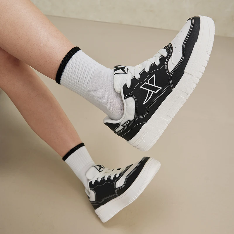 Xtep Skateboarding Shoes For Women 2024 Summer Trekking Women\'s Skate Shoes Breathable Outdoor Support Sneakers 876318310030