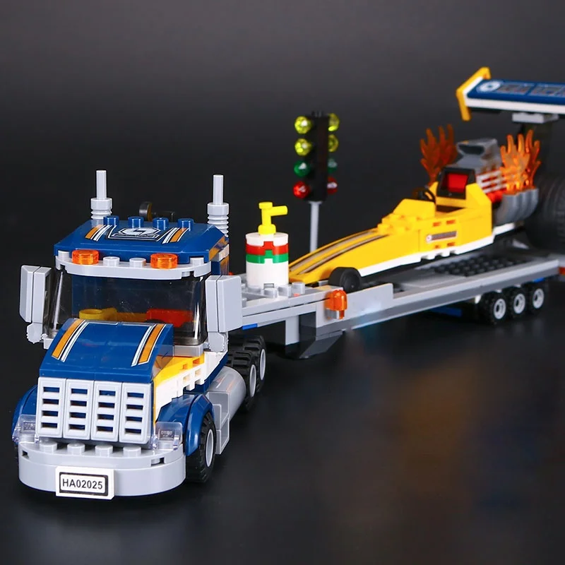 

02025 360 шт. городская серия высокоскоростной гонщик-транспортер набор детские развивающие строительные блоки кирпичи игрушки модель 60151