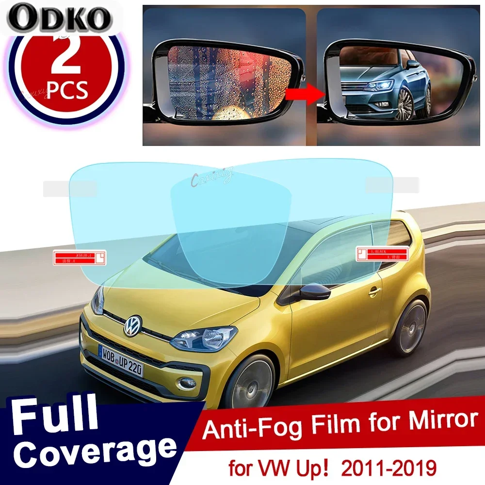 

for Volkswagen VW Up! 2011~2019 Up e-Up! Full Cover Anti Fog Film Rearview Mirror Rainproof Anti-Fog Films Clean Car Accessories