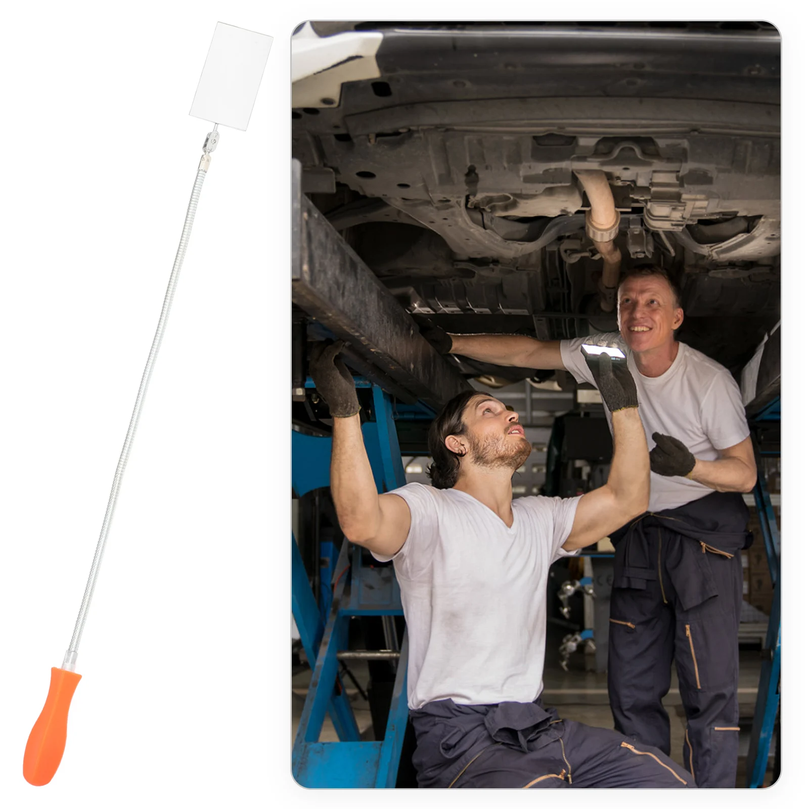 

Car Undercarriage Inspection Mirror 360-Degree Foldable Flexible Auto Viewing Tool For Mechanic Repair Telescoping