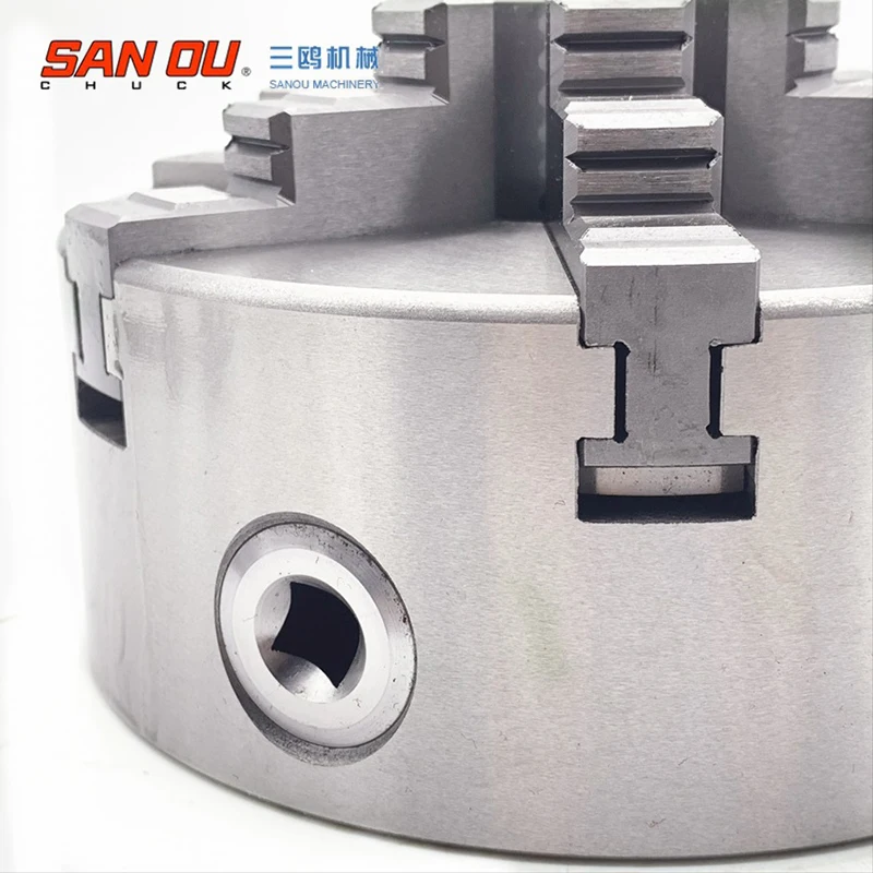 6 Jaw 160mm 6 inch Lathe Chuck Self Centering SANOU K13-160 Hardened Reversible Mounting Tool for Drilling Milling woodworking