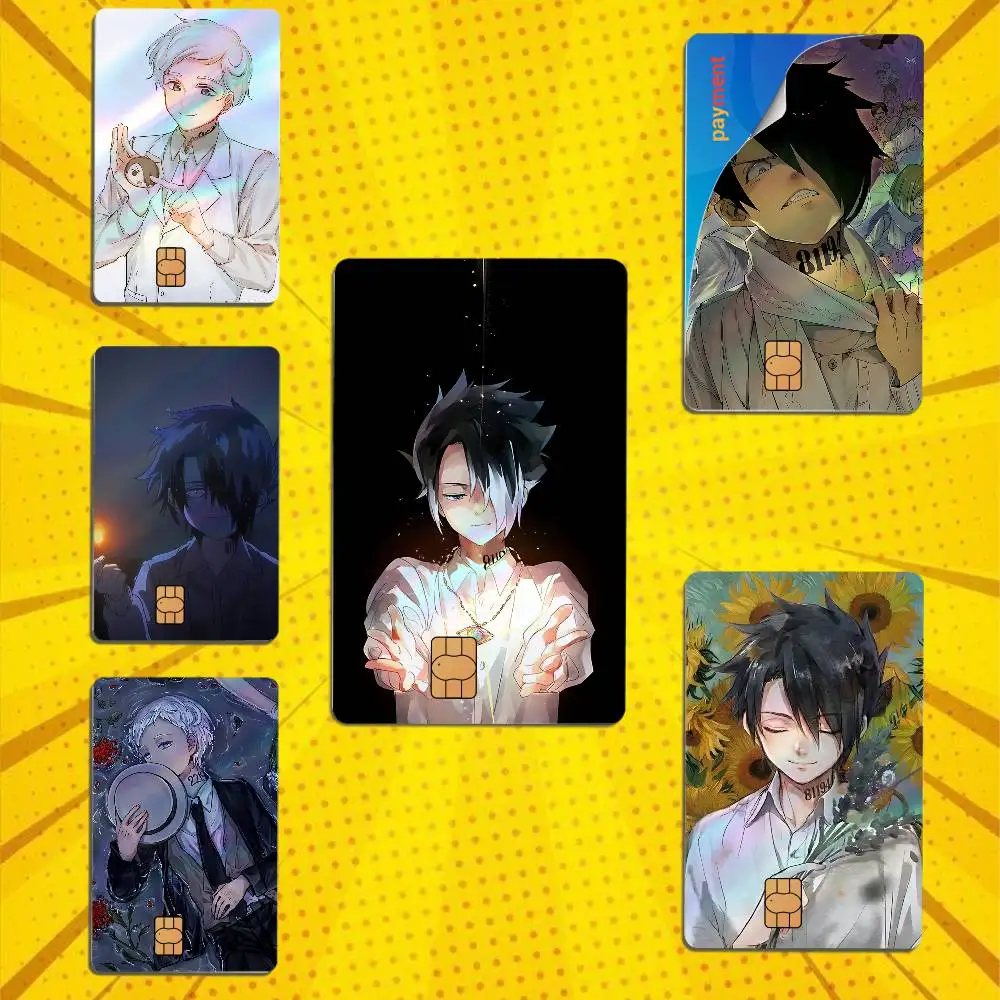 Norman Ray Promised Neverland High Quality Anime Laser PVC Sticker Film Skin Cover For Metro Debit Credit Card  Access Card