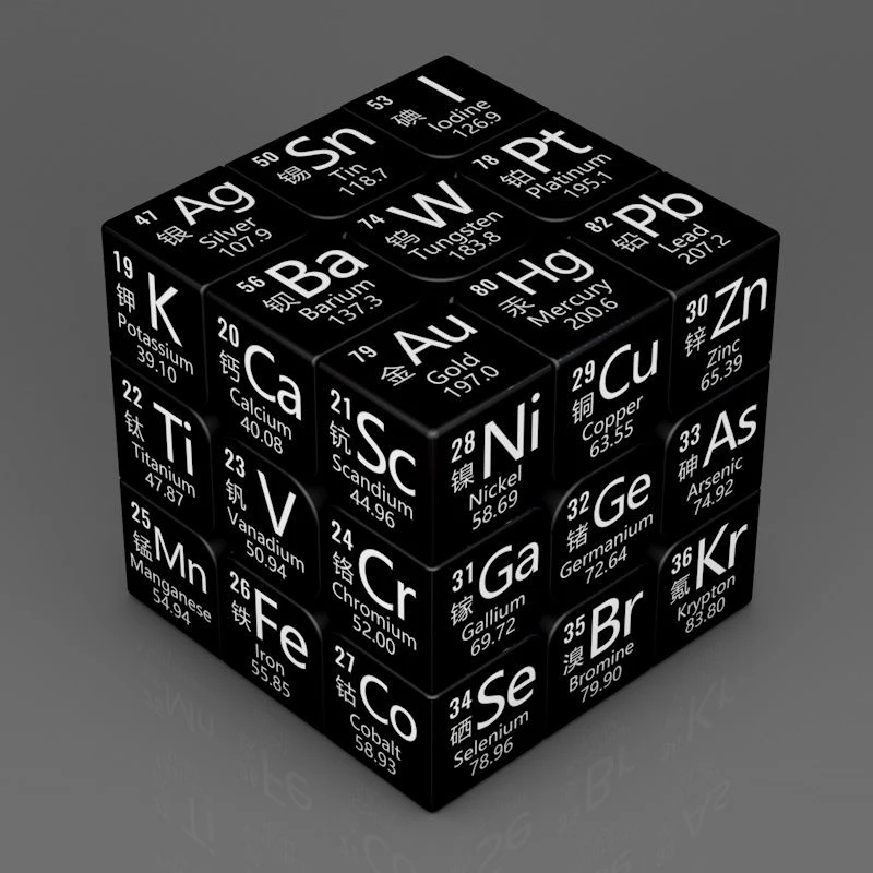 3x3x3 Magic Cube Chemical Periodic Table Physics 3x3 Puzzle Cubo Magico Students Mathematics Formula Kids Education Learning Toy