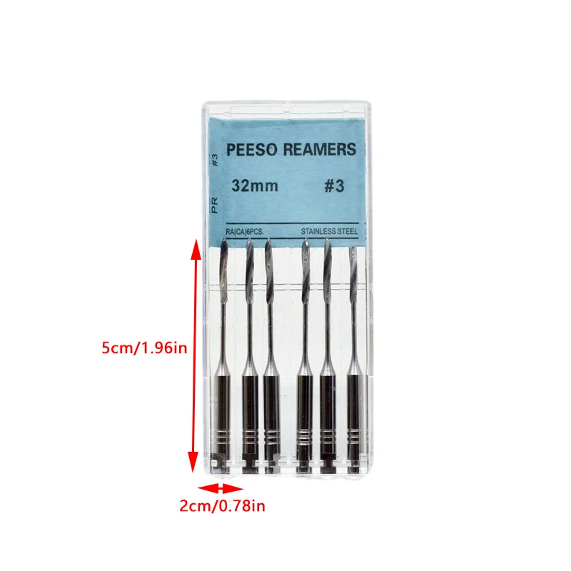 6 sztuk/pudło Dental Peeso rozwiertak 28/32mm dentystyczne wiertło światłowodowe silnik pilniki endodontyczne Largo wkłady materiały dentystyczne