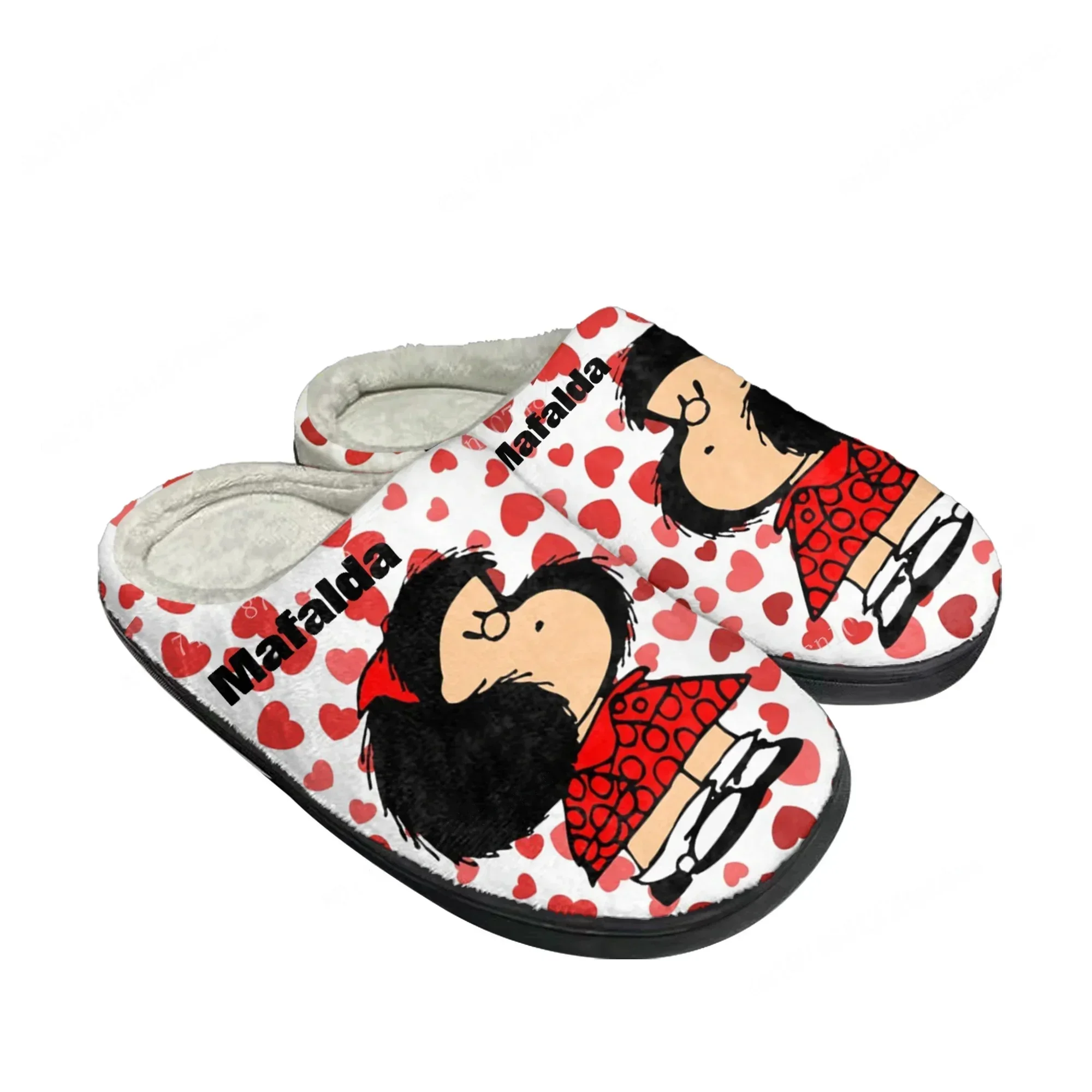 

Mafalda Home Cotton Slippers Mens Womens Plush Bedroom Casual Keep Warm Shoes Anime Cartoon Custom Thermal Indoor Slipper