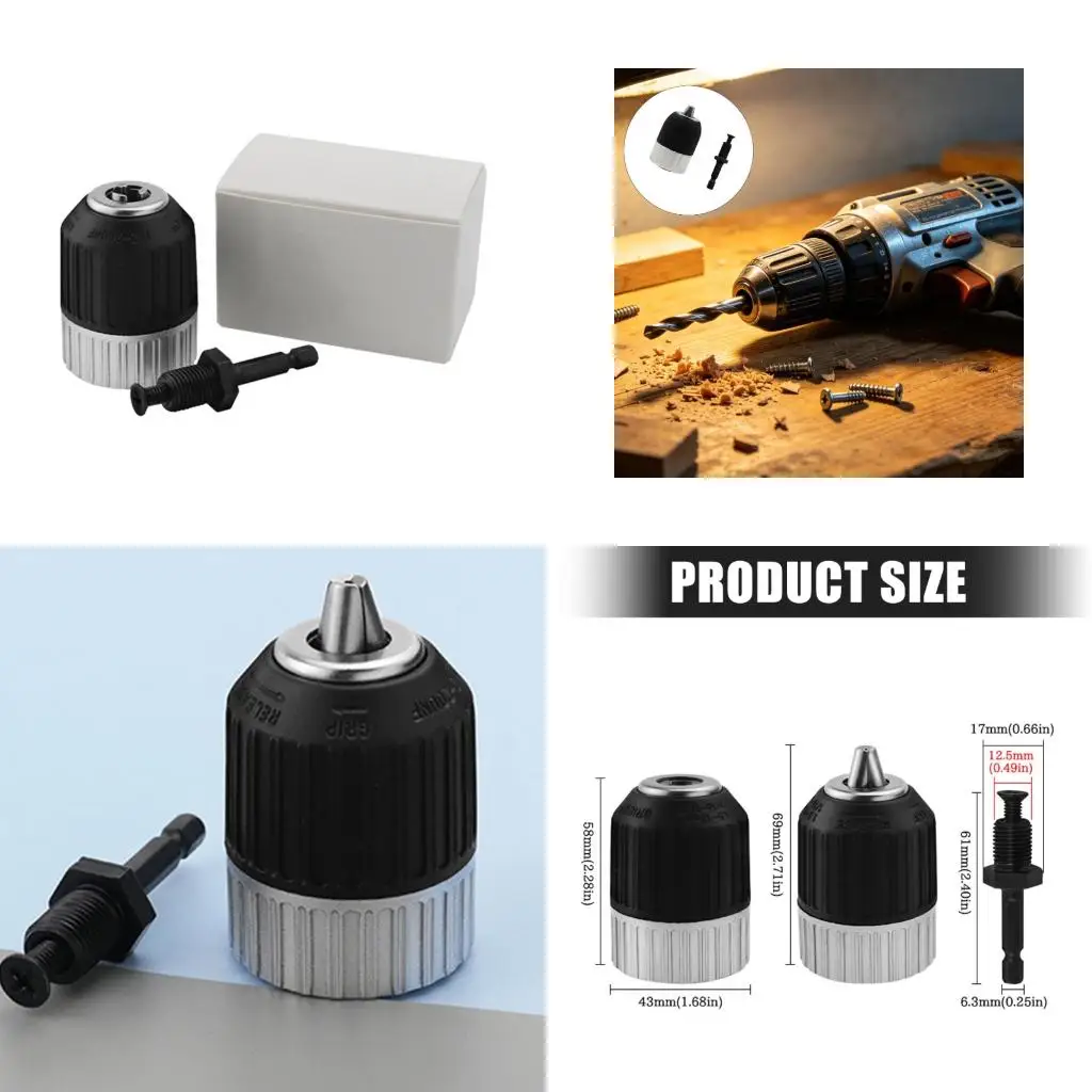 

1.5-13Mm 1/2Inch-20 Locking Keyless Drill Adapter Tighten Drill Adapter high quality
