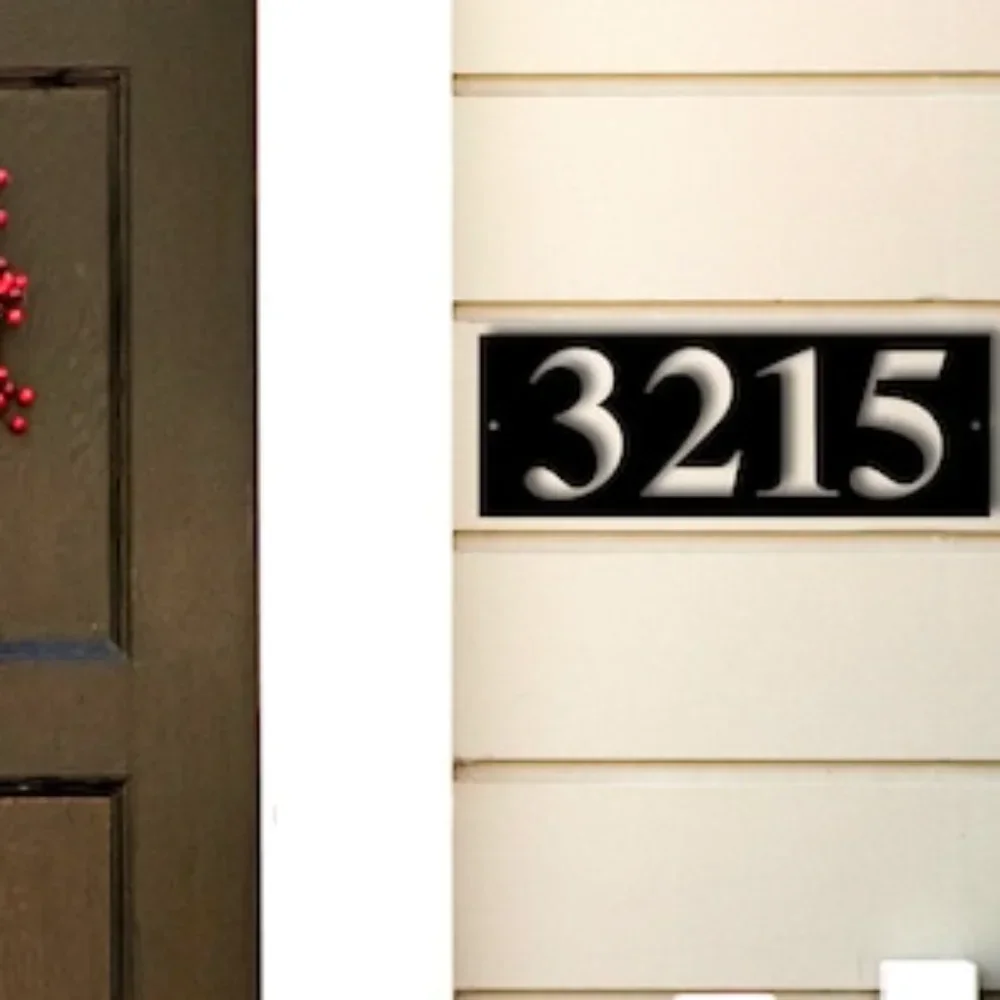 

Metal Address Plaque Sign Home Decor Outdoor Identification Marker Custom House Number Modern Indicator pulse aio