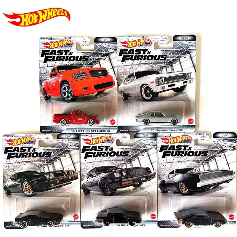 Broken Box Hot Wheels Premium Car Fast and Furious Vehicles Diecast 1/64 Euro Fast Full Force Fast Runner Boys Toys for Children