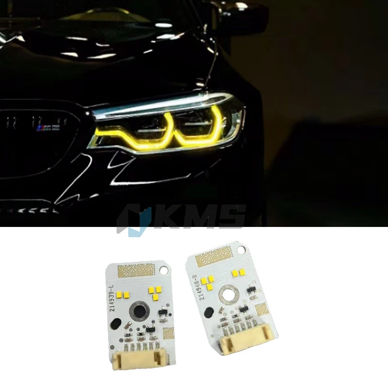 Suitable for BMW 5 Series G38 G30 color change daytime running light source lemon yellow Golden Eye daytime running light module