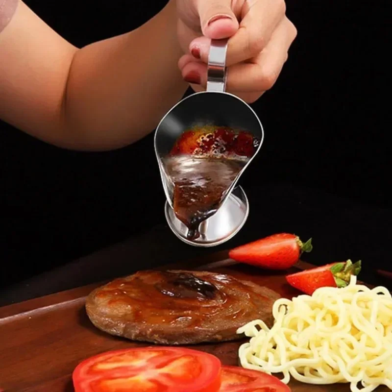 المطبخ مطعم طبق الملح فندق المرق قارب مريح مقبض صلصة الفولاذ المقاوم للصدأ التجارية قطرات نكهة الشفاه الخل #2