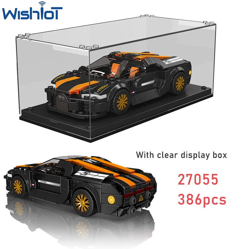 27055 Racewagen MOC Bouwstenen Beroemde Serie 386 stks Jongens Gemonteerd Collectible Voertuigen Speelgoed Model Kleine Bakstenen DIY Geschenken