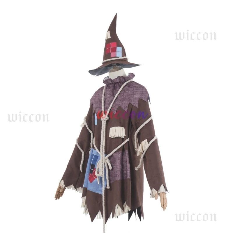 

Scarecrow Cosplay Outfit Wizard Style Costume Stage Performance Kindergarten Party Dress Up for Boys Girls Kids