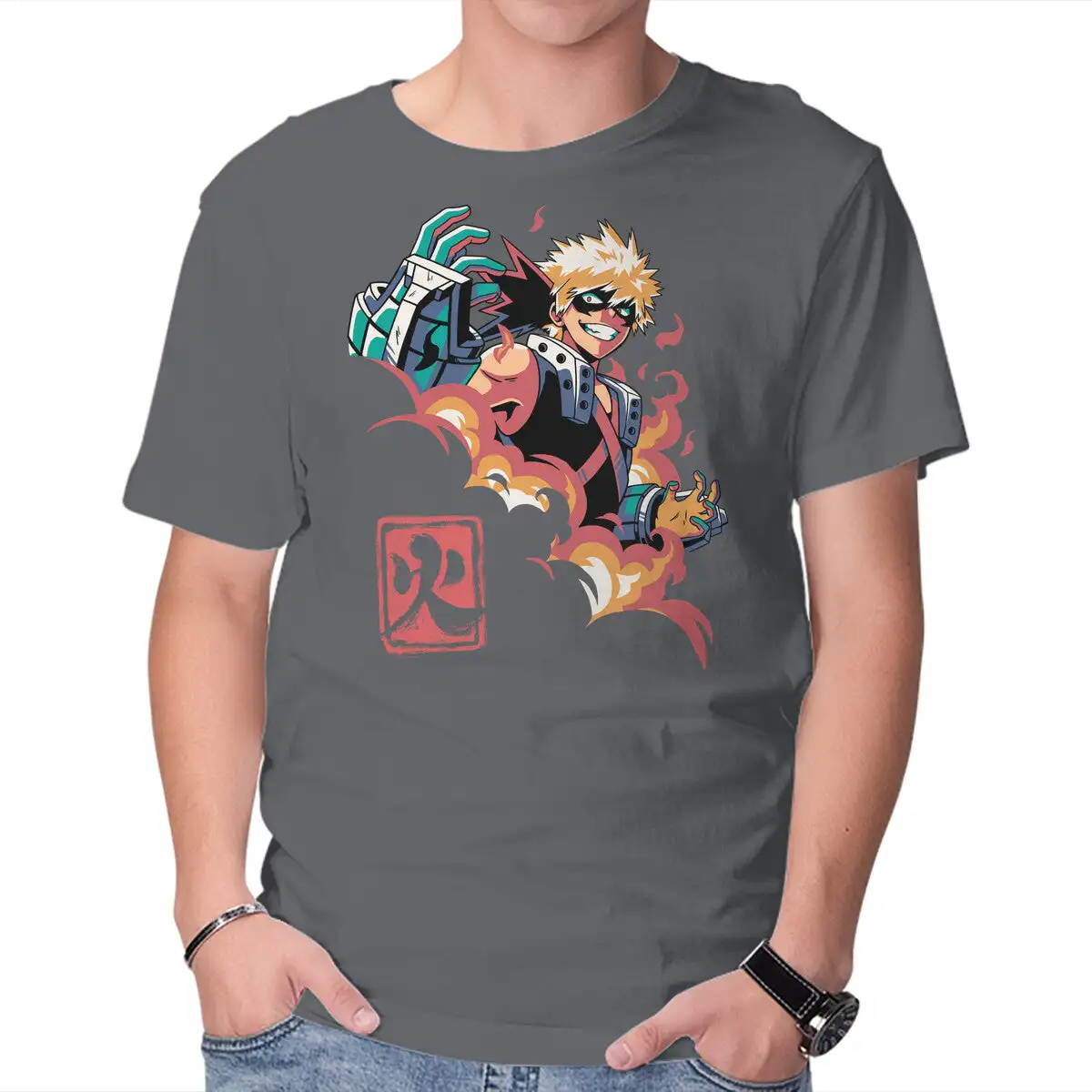 Explosion Hero Anime Graphic T-shirts for Men Clothing Women Short Sleeve Tees Vintage High Quality 100%Cotton