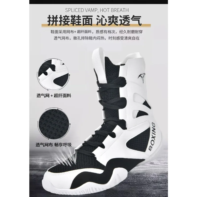 

Classic Brand Professiona Boxing Fighting Boots Comfortable Breath Wrestling Sneaker Designer Anti Slip Wrestling Training Shoe