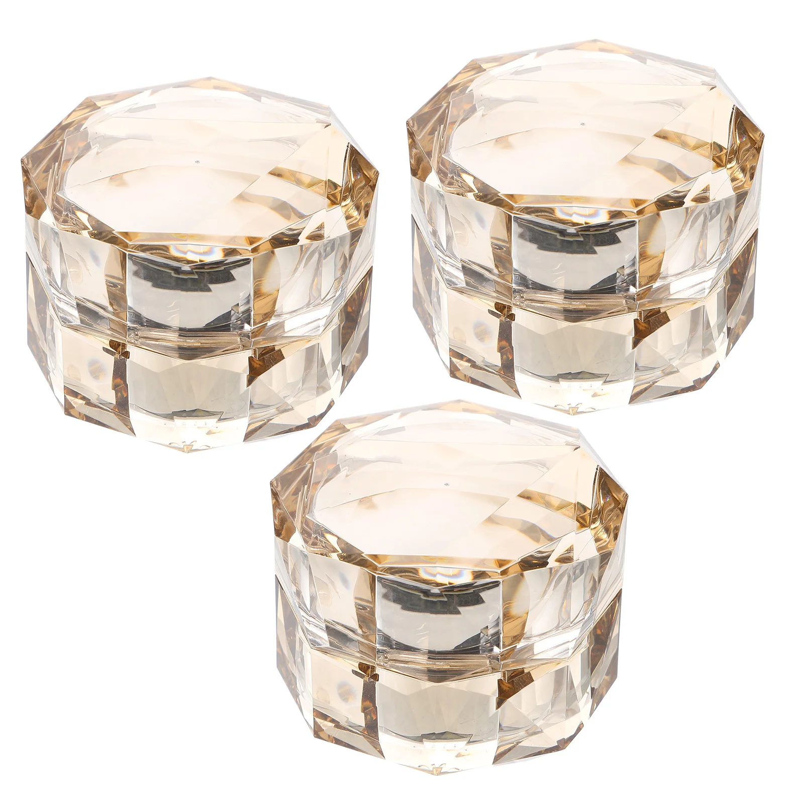 

3Pcs Travel Cream Containers Leakproof Lotion Jars Portable Sample Storage Bottles Convenient Cream Jars for Travel