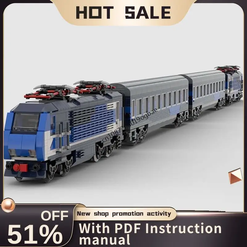 2535Pcs City Technical Train Tracks Railway Moc Inter Notturno Model Custom Puzzles Diy Creative Ideas Kids Toys Birthday Gift