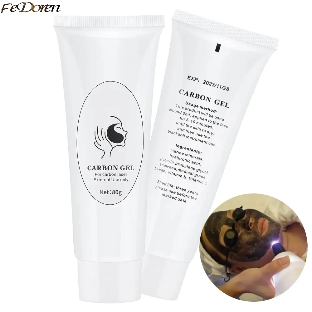 80ML Carbon Peeling Gel for Skin Regeneration Facial Skin Care Deep Cleansing Facial Black Mask for Laser Activated Nano Carbon