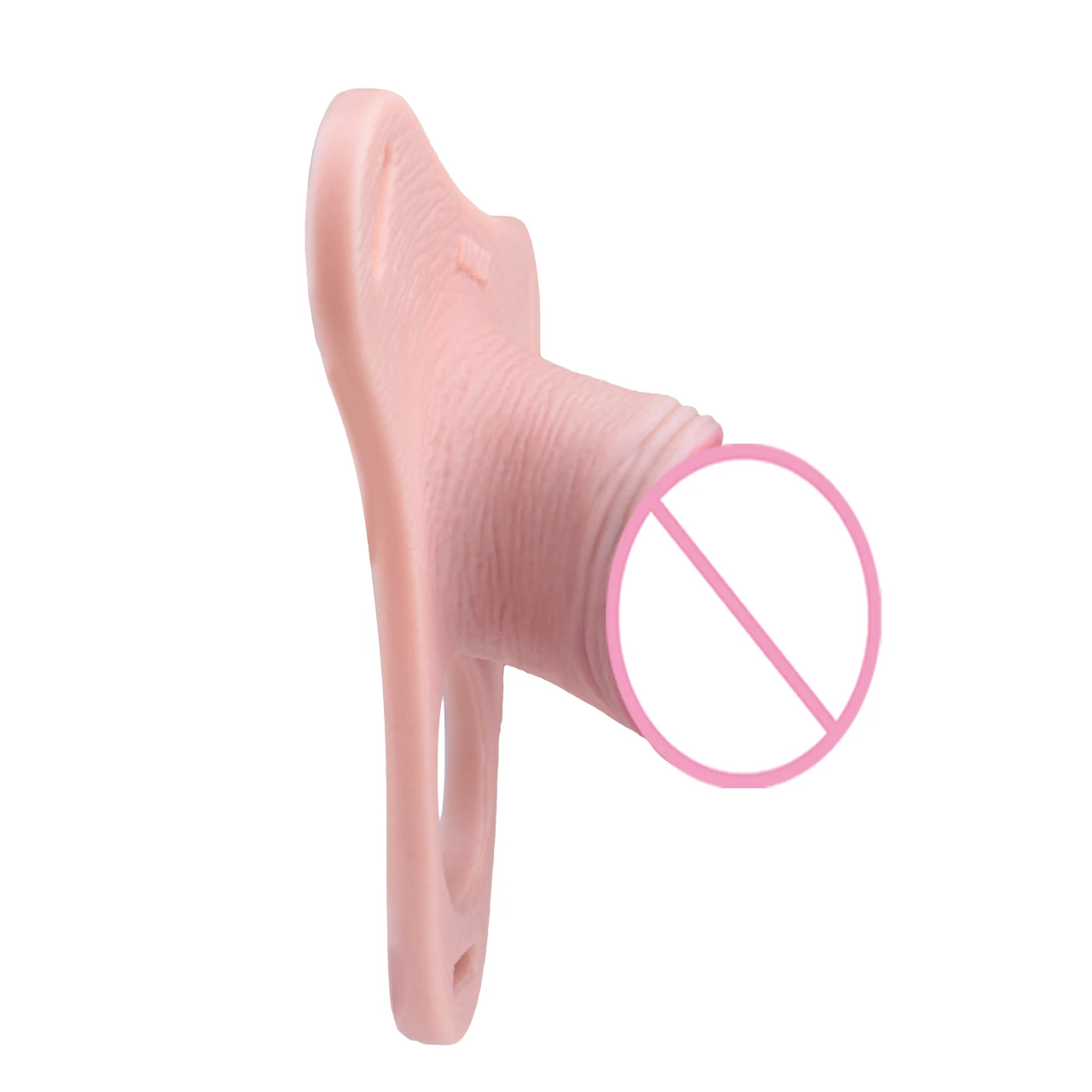 ANOSX Silicone Penis Cages Realistic Hollow Dildo Strap On Chastitty Cage Soft Cock Lock With Penis Rings Adult Toys For Men - view 4