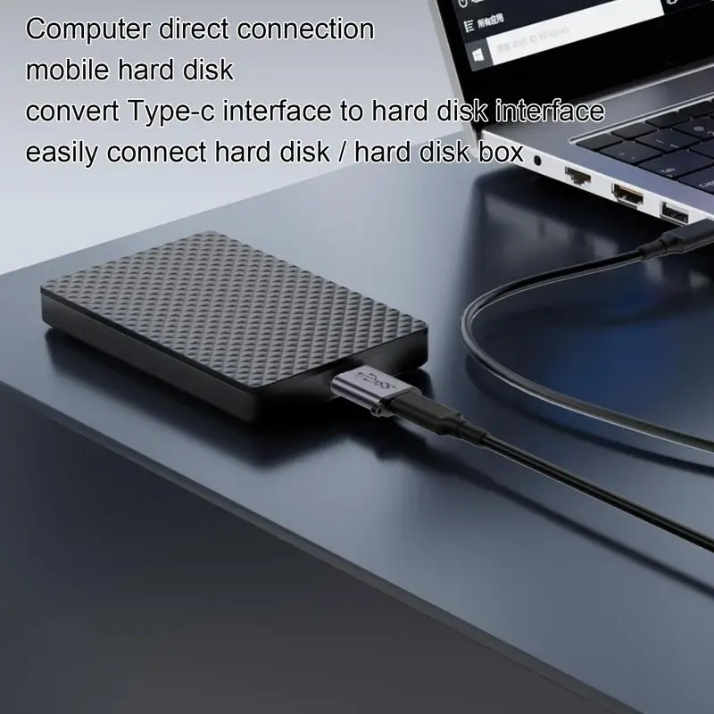 USB tipo C para Micro-B cabo conversor, disco rígido externo