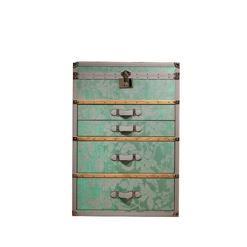 Makeup cabinet with lock hard box Light luxury high-end home jewelry chest of drawers