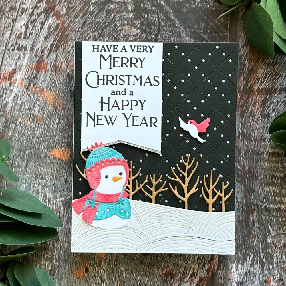 عيد الميلاد تطل قزم الرنة المعادن قطع يموت الشتاء أصدقاء البطريق ثلج يموت DIY بها بنفسك سكرابوكينغ بطاقة الحرفية صنع #6