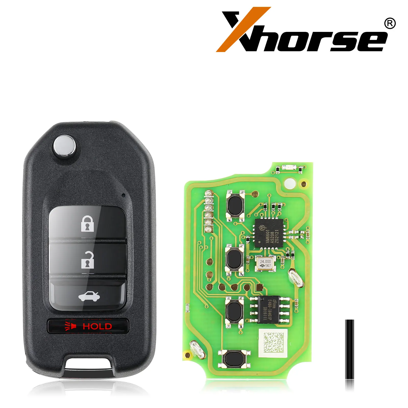 

5pcs/lot Xhorse Universal Wire Remote Key Fob 3+1 Button XKHO01EN Key for Honda Type VVDI2 VVDI KEY TOOL