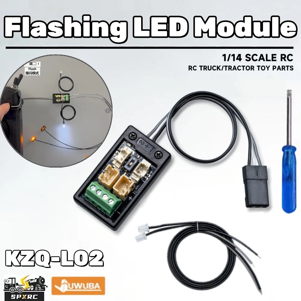 Blinklicht-Steuerungsmodul Erweiterungsplatine LED-Treiber KZQ-L02 für 1/14 Tamiya RC Scaniaa BENZZ Volvoo MANN Modellteile