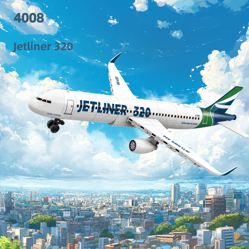 2025 new model city series large dream passenger aircraft boy toy C919 large aircraft puzzle blocks Airbus a320