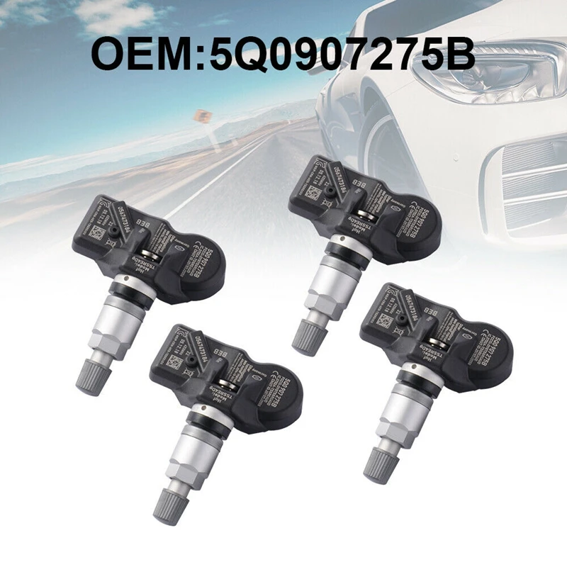 

4 PCS Automatically Recognized Tire Pressure Monitoring System Sensor TPMS For-VW 5Q0907275B