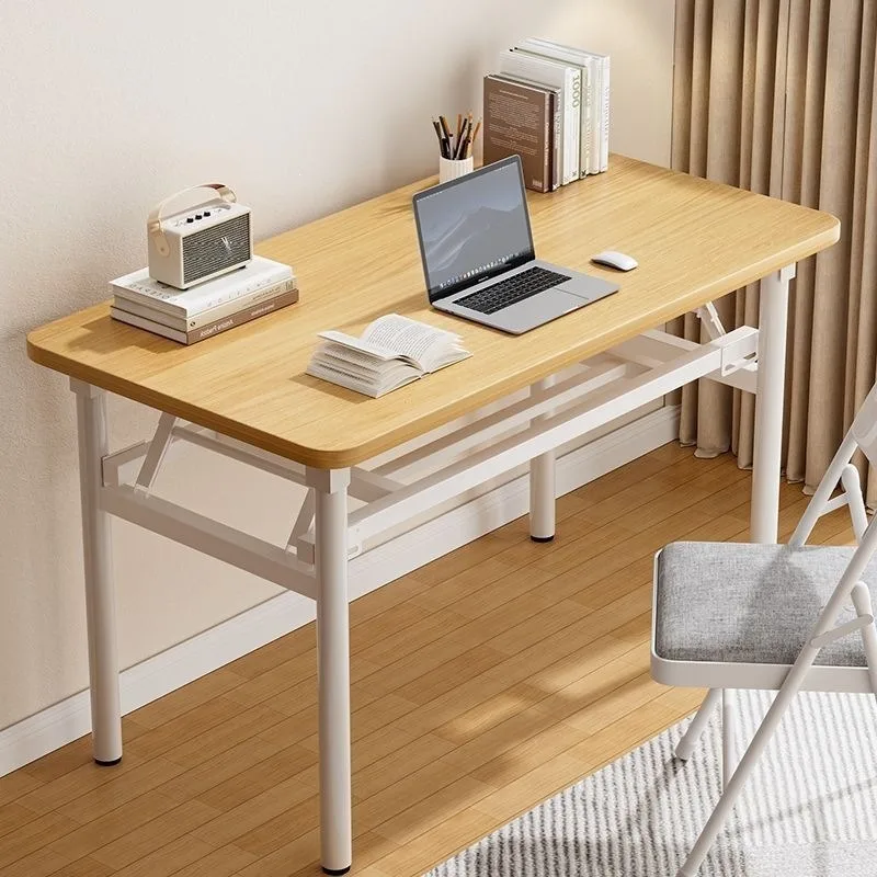 Simple No Assembly Required Foldable Table, Portable Multi-purpose Desk for Rental Home Office Computer Work & Writing Study