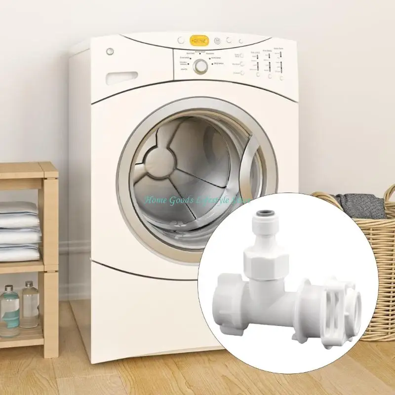 

E74E Strong ABS Splitter Valves 2 Port Diverter Quick Connection Leakproof Construction Simple Installs for Laundry Faucets