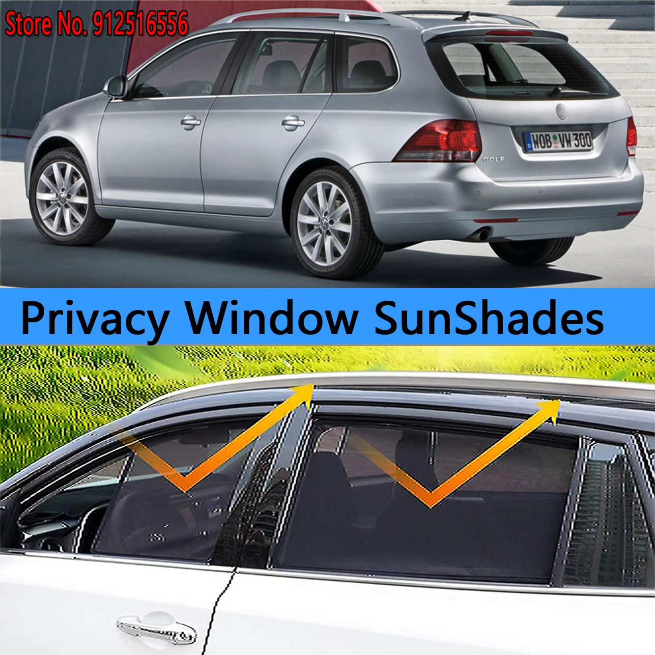 Side Sun Shade Shading Protection Window SunShades Sunshield Car For Volkswagen VW Golf 6 MK6 Variant Wagon 2009 - 2012 2013