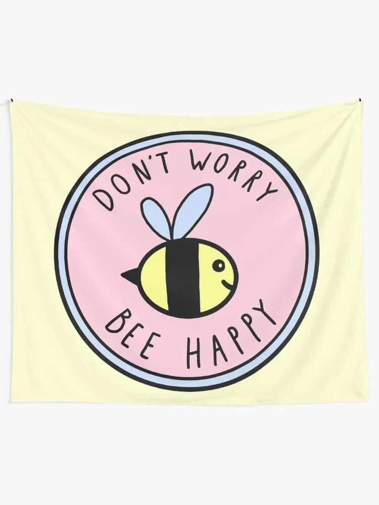 Don't Worry Bee Happy Tapestry Decoration Room Things To The Room Bedroom Decoration Tapestry