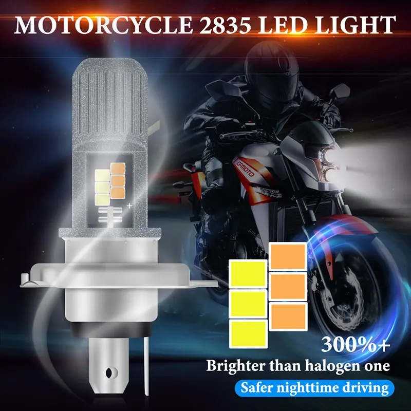 H4 LED BA20D H6 P15D led Headlight Moto Driving lights drl led headlamp fog light hi/lo light Double Color motorcycle light 12V