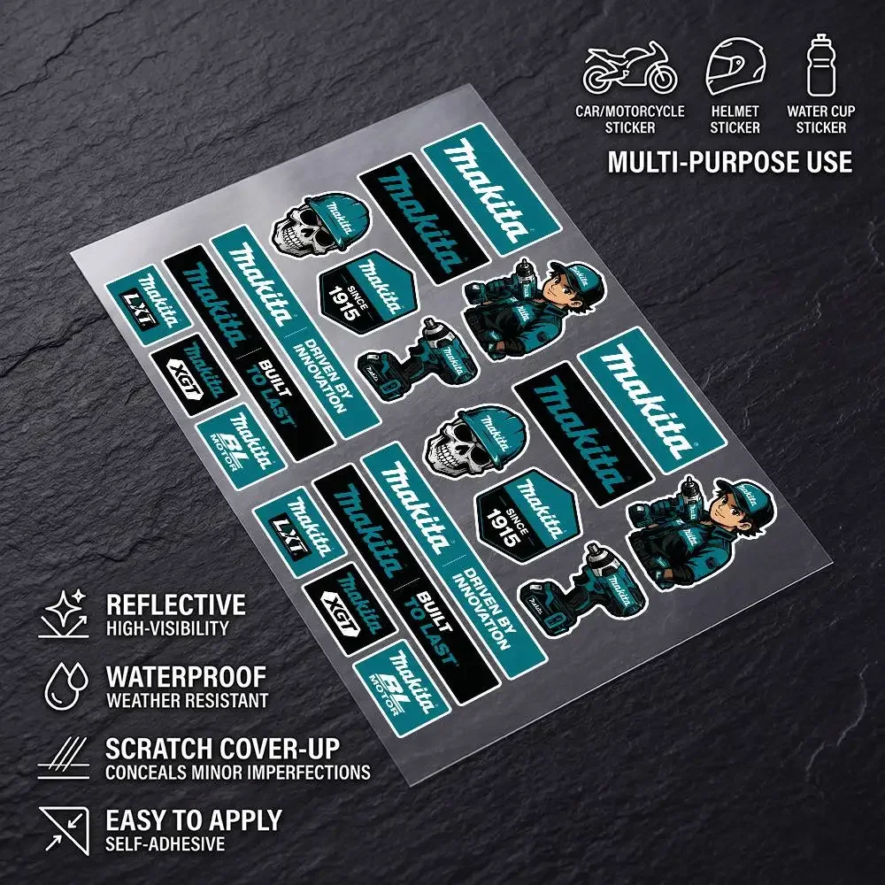 M-A-K-itA- Vinyl All Purpose Reflective Scratch Blocker Decal Car Bike Helmet Cup Refrigerator Decorative Stickers