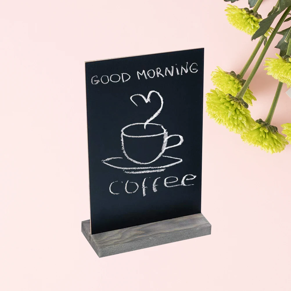 

Mini Chalkboards Double-Sided 22x15cm Wooden Base Message Board for Wedding Dinner Table Memo Blackboard Mini Chalkboards
